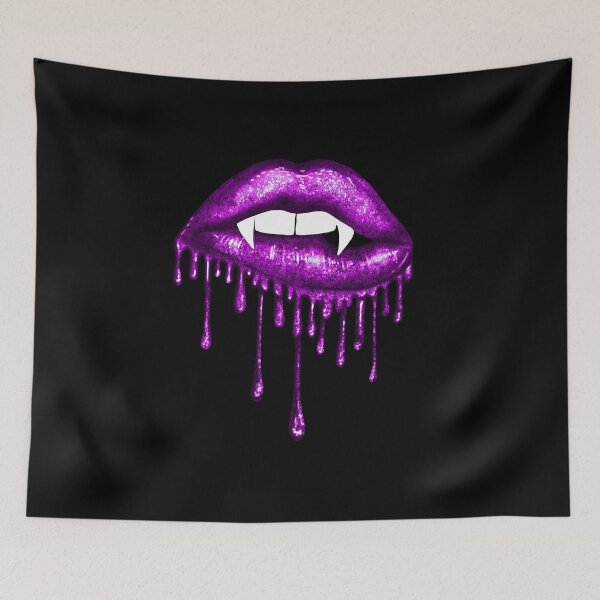 Aperçu de l'œuvre Vampire Glossy Glittery Drippy Purple Lips créée et vendue par Ashberry2.