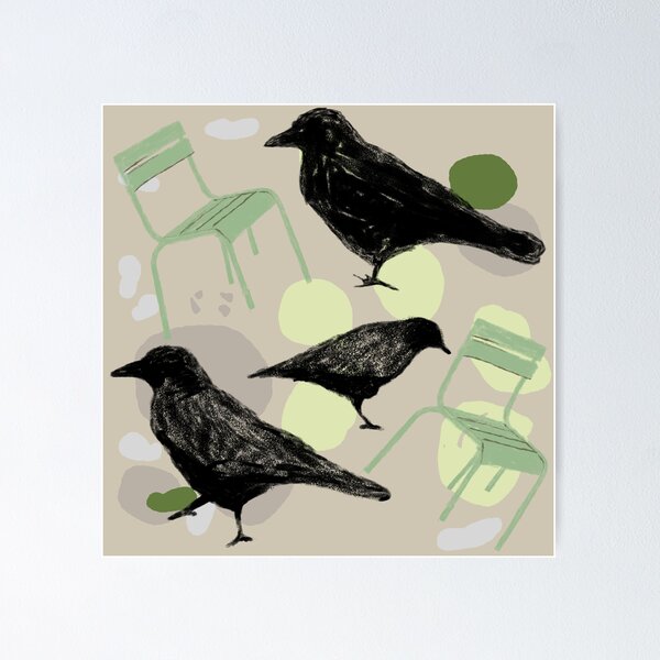 Item preview, Crows and chairs designed and sold by ecrimaga.