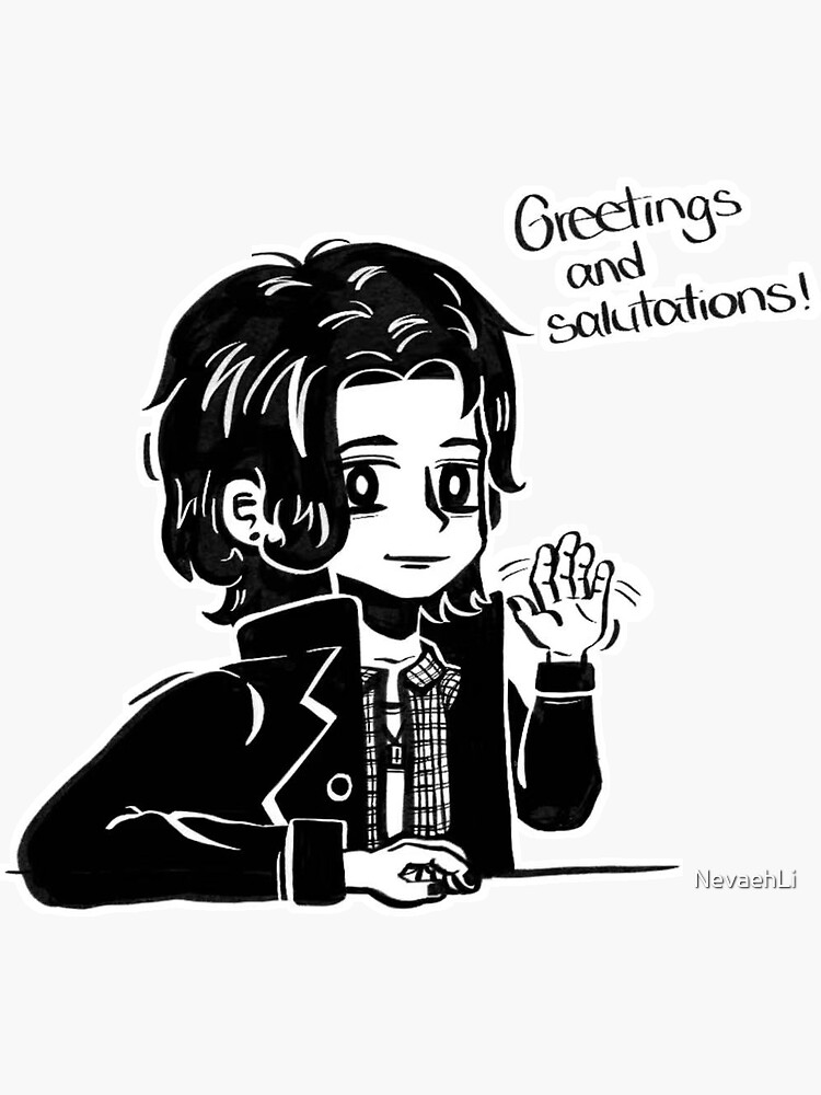 "Heathers JD Jason Dean greetings and salutations" Sticker for Sale by NevaehLi Redbubble