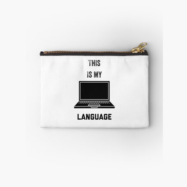 Item preview, This is my Language with Laptop Computer on white background designed and sold by UncleStuScience.