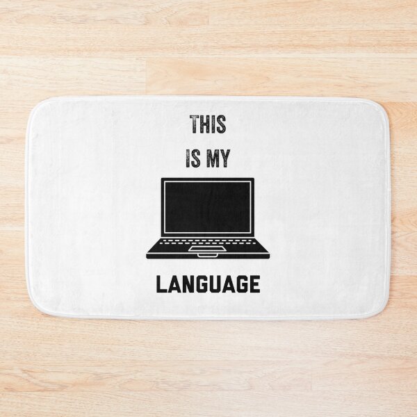 Item preview, This is my Language with Laptop Computer on white background designed and sold by UncleStuScience.