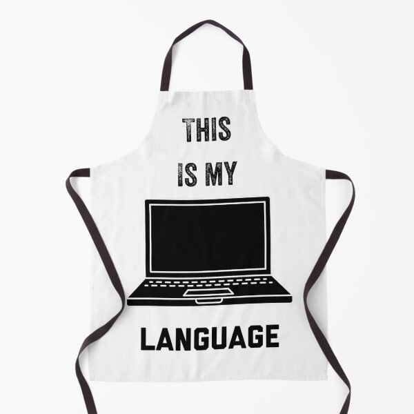 Item preview, This is my Language with Laptop Computer on white background designed and sold by UncleStuScience.