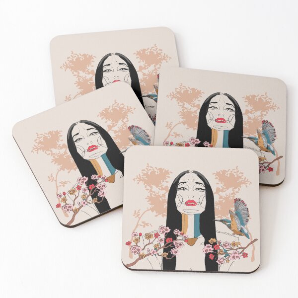 Item preview, Asian Woman Tropical Boho Artwork designed and sold by LIRAZ ZIV.