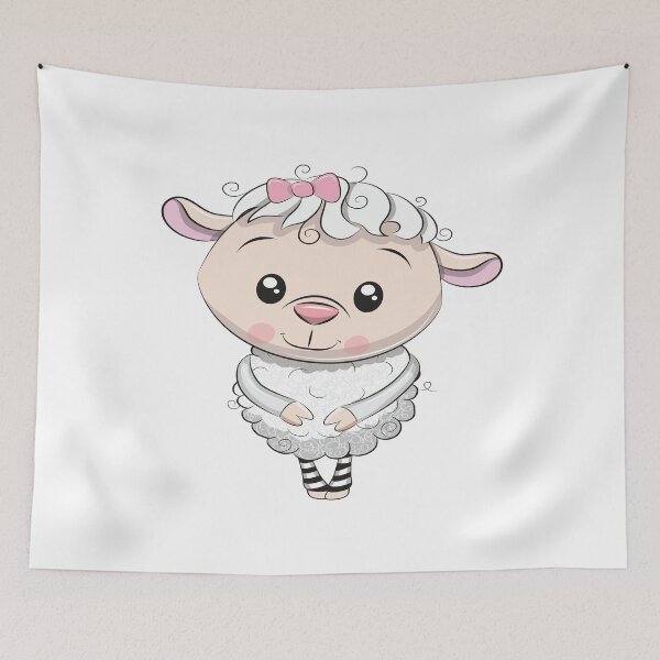 Item preview, Sheep Awesome Cute Kawaii Cartoon designed and sold by FiveNiches.