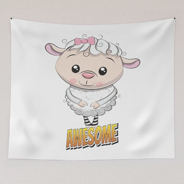 Item preview, Sheep Awesome Cute Kawaii Cartoon designed and sold by FiveNiches.