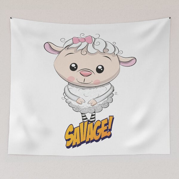 Item preview, Sheep Awesome Cute Kawaii Cartoon designed and sold by FiveNiches.