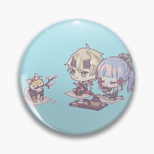 Item preview, Genshin Impact Chibi Thoma and Ayaka designed and sold by NewEraMutant.