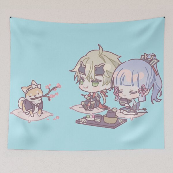 Item preview, Genshin Impact Chibi Thoma and Ayaka designed and sold by NewEraMutant.