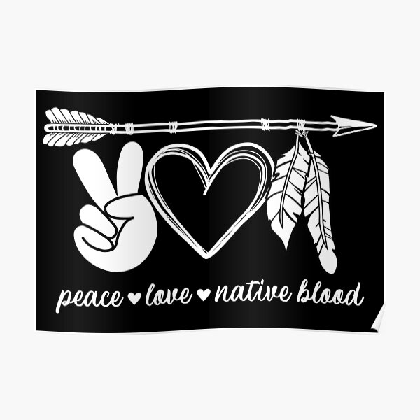 Paz Amor Nativo Sangre Indígena American Indian Sudadera 