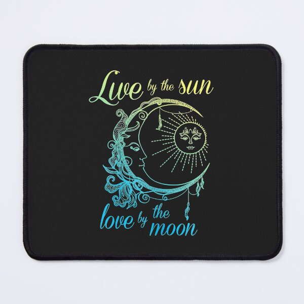 live by the sun love by the moon boho gothic style Mouse Pad