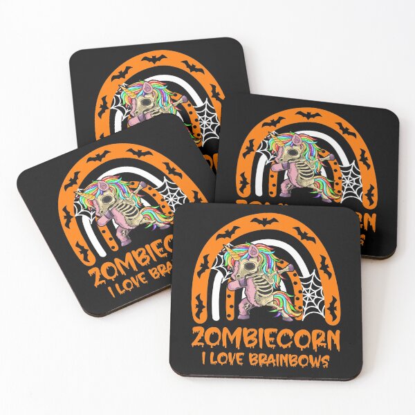 Item preview, Zombie Unicorn I Love Brainbows Punk Gothic' Goth Halloween R designed and sold by andregiftshopzz.