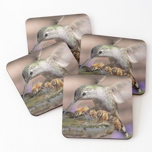 Item preview, Hummingbird and Honey Bees Sharing a Drink designed and sold by Maddie4Real.