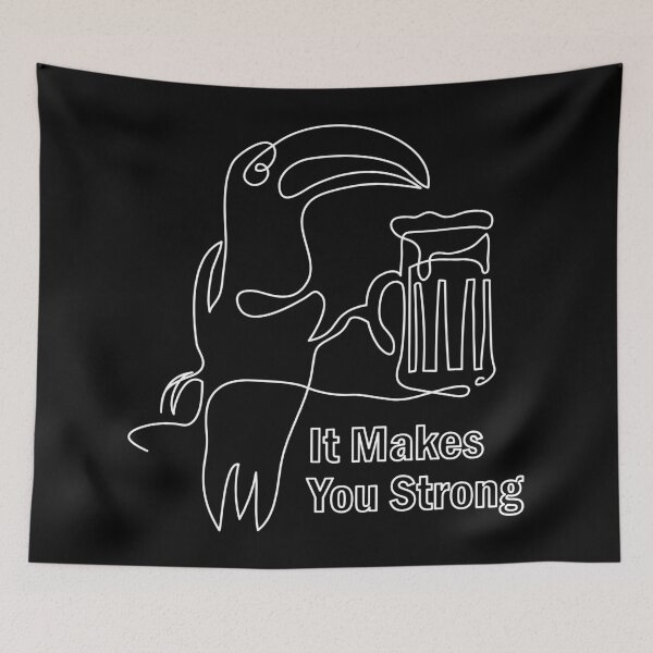 Item preview, Light outline toucan and Guinness beer designed and sold by CutieBlue.