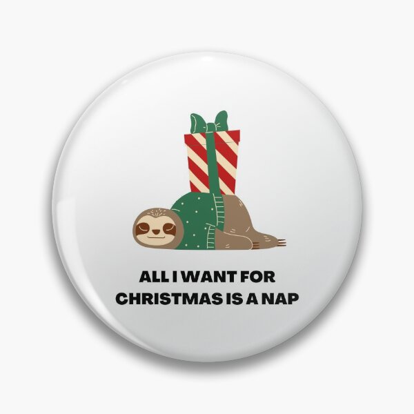 Item preview, All I want for Christmas is a nap funny sleeping sloth designed and sold by DivineMoonlight.
