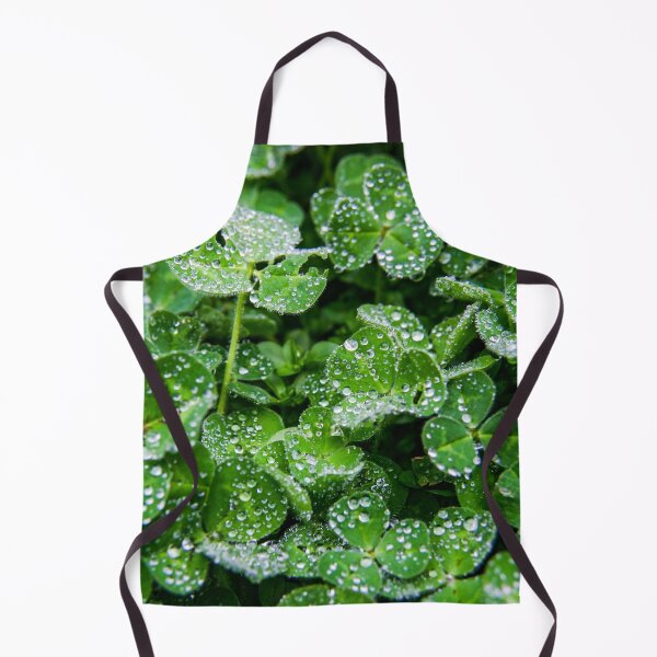 Item preview, Dew droplets of water covering green clover leaves designed and sold by James-Cole.