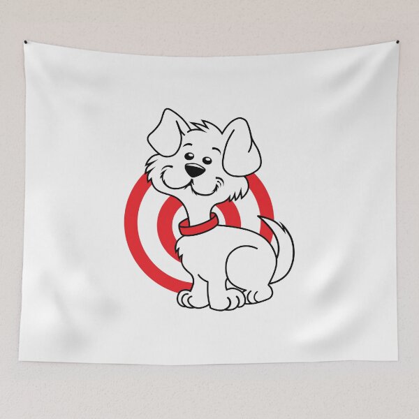 Item preview, Dog with Red Circle designed and sold by ZafranOnline.