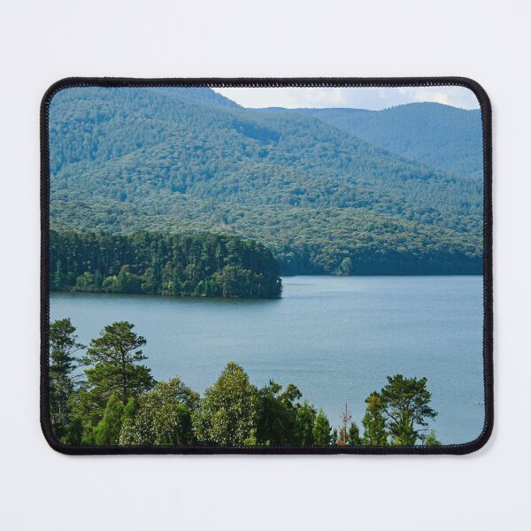 Item preview, Hazy green woodland hills surrounding a pristine lake designed and sold by James-Cole.
