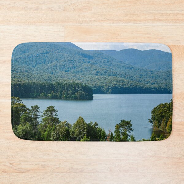 Item preview, Hazy green woodland hills surrounding a pristine lake designed and sold by James-Cole.