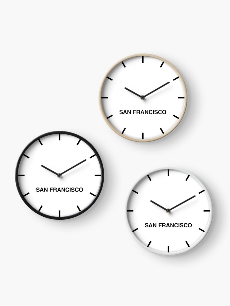 San Francisco Time Zone Newsroom Wall Clock