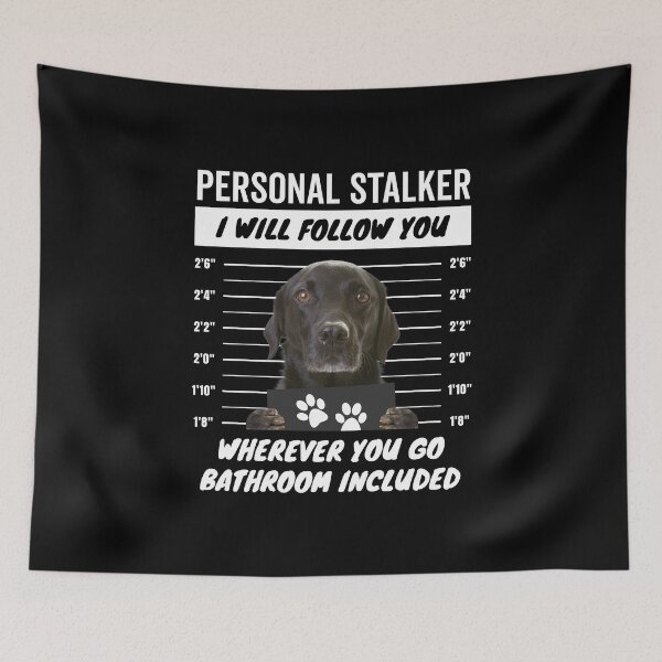 Item preview, Personal Stalker – Black Labrador designed and sold by More Cute Dogs.