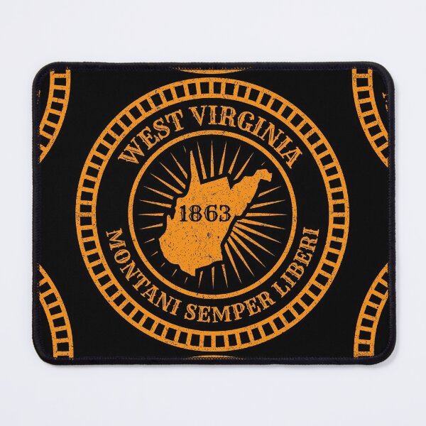 Item preview, West Virginia - Map Badge Motto Flag Montani Semper Liberi Slogan - US Eastern State Birthday 1863 designed and sold by Ranggasme.