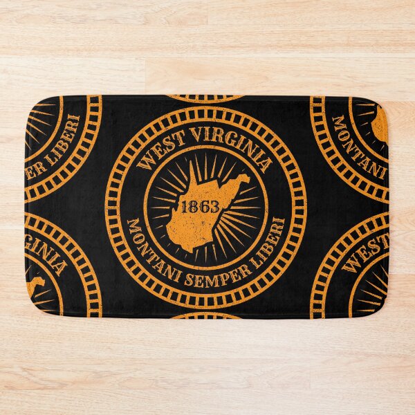Item preview, West Virginia - Map Badge Motto Flag Montani Semper Liberi Slogan - US Eastern State Birthday 1863 designed and sold by Ranggasme.