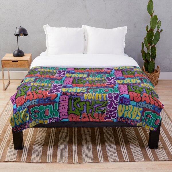 LoKz Graffiti Throw Blanket