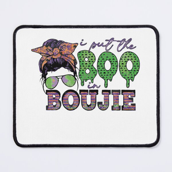 Item preview, I put the boo in boujie, Halloween, Pumpkin, Messy Bun designed and sold by KaraSisson.