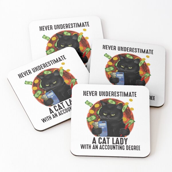 Item preview, Never Underestimate A Cat Lady With An Accounting Degree designed and sold by YimHrishi.