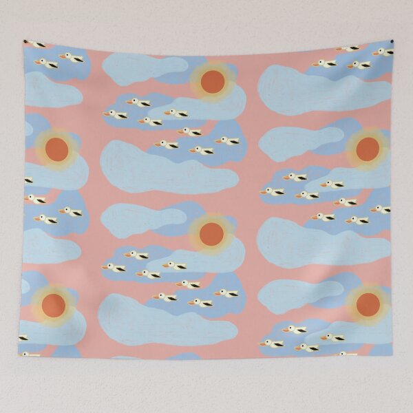 Item preview, Pelican Birds - Sunset with Birds Flying designed and sold by ApiladaV.