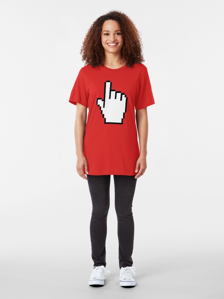 Alternate view of Index Finger Link Click Cursor Slim Fit T-Shirt
