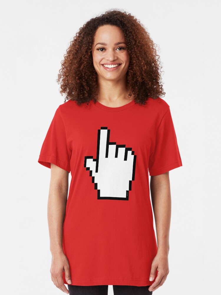 Alternate view of Index Finger Link Click Cursor Slim Fit T-Shirt