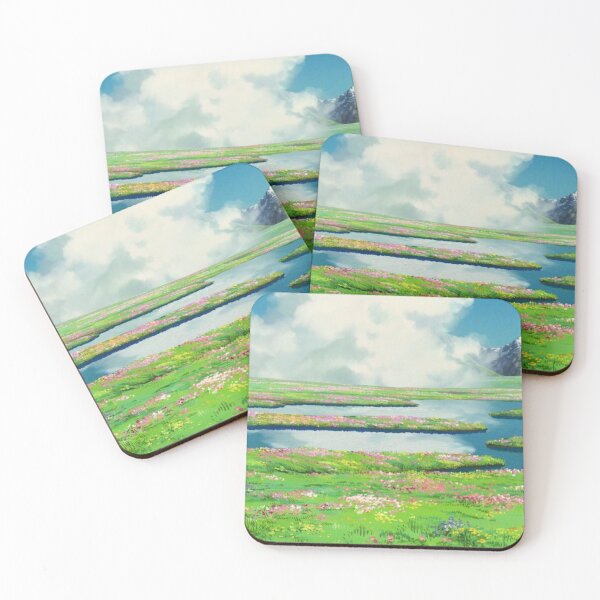 Item preview, River in the mountains fields Anime Landscape designed and sold by pompomcherryy.