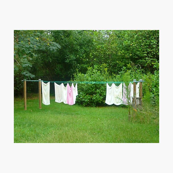 Rainy Day Wash Day Photographic Print