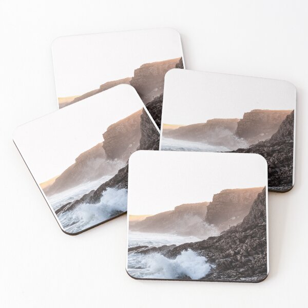 Item preview, Waves Breaking on Rocky Shore - Dramatic Surfing Moody  designed and sold by Hassan  Adnan.