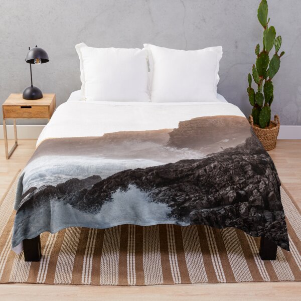 Item preview, Waves Breaking on Rocky Shore - Dramatic Surfing Moody  designed and sold by Hassan  Adnan.