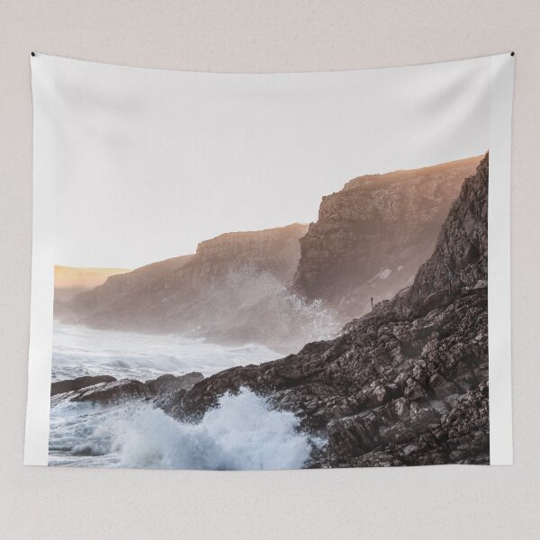 Item preview, Waves Breaking on Rocky Shore - Dramatic Surfing Moody  designed and sold by Hassan  Adnan.