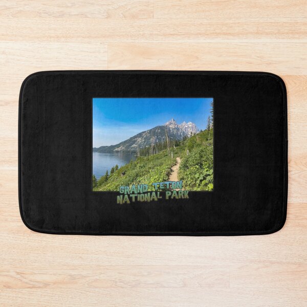 Item preview, Wyoming State Outline (Grand Teton National Park - Lake Jenny Trail) designed and sold by gorff.