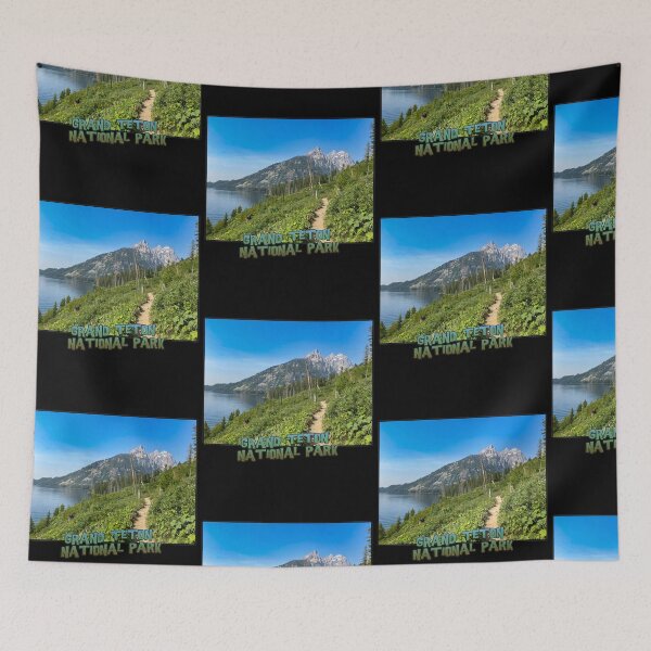Item preview, Wyoming State Outline (Grand Teton National Park - Lake Jenny Trail) designed and sold by gorff.