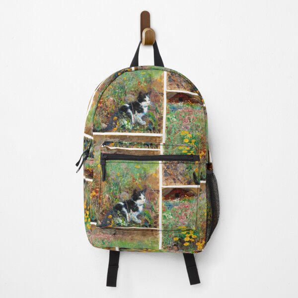 Item preview, BRUNO LILJEFORS HD - Cat on a flowery meadow 1887 Original Famous Painting designed and sold by Go Logo Designs.