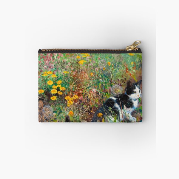Item preview, BRUNO LILJEFORS HD - Cat on a flowery meadow 1887 Original Famous Painting designed and sold by Go Logo Designs.