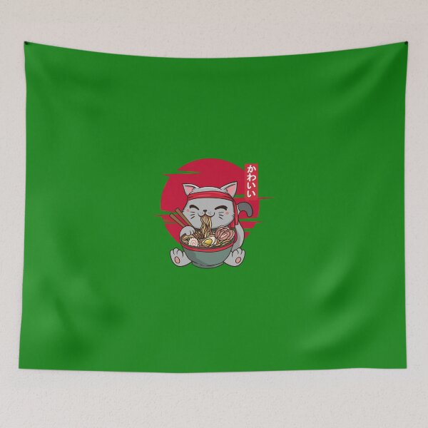 Item preview, Cute Cat Eating Ramen designed and sold by Faidhan.
