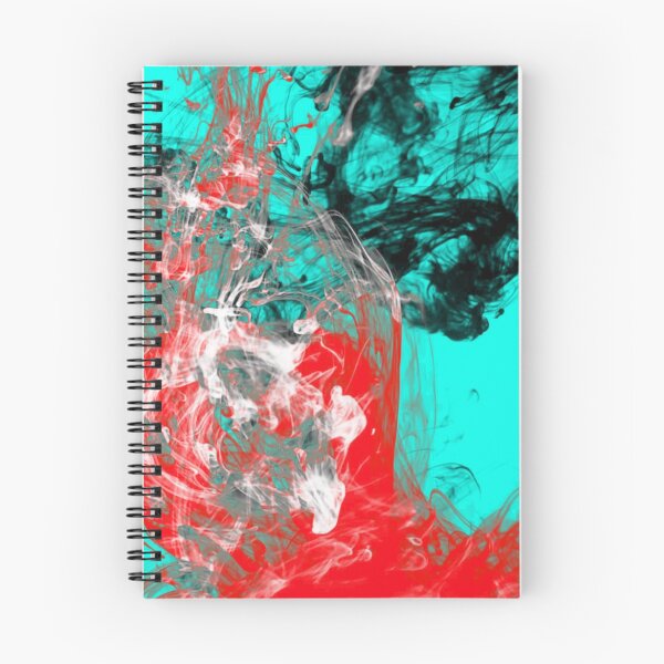 Item preview, Paint Collision - Red, black, white and cyan marbled paint designed and sold by Printpix.
