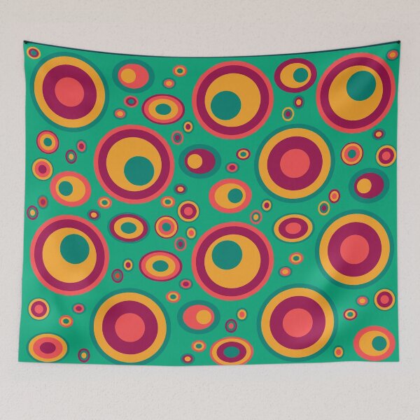 Item preview, Retro 70s vintage psychedelic style pattern designed and sold by designandclouds.