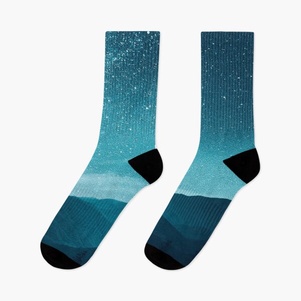 Item preview, Starry Sky Over Mountains At Night - Deep Blue Color designed and sold by Hassan  Adnan.