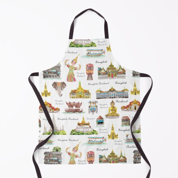 Item preview, Bangkok, Thailand (pattern) designed and sold by adeillustrator.