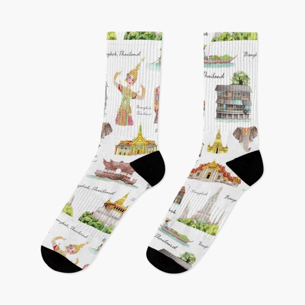 Item preview, Bangkok, Thailand (pattern) designed and sold by adeillustrator.