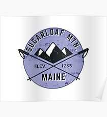 SKIING SUGARLOAF MOUNTAIN MAINE SKI SNOWBOARD HIKING CLIMBING 2 Poster
