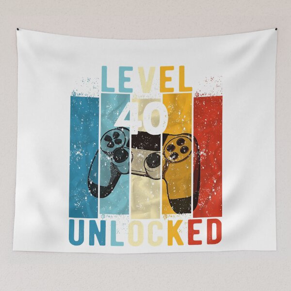 Item preview, Mens Level 40 Unlocked Video Gamer 40 Year Old 40th Birthday designed and sold by TheModernGeekSt.