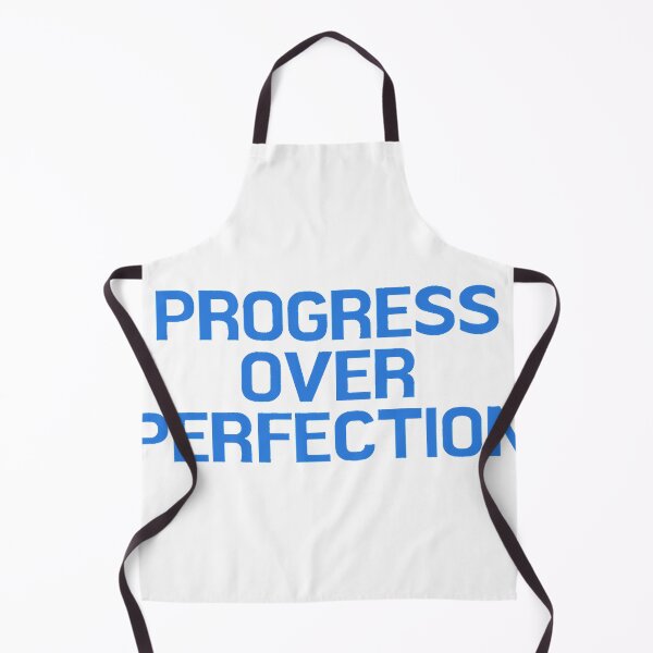Item preview, Blue Progress Over Perfection Quote with Black Background Classic designed and sold by Monika8191.
